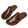 Fashion Men's Casual Slippers New Design Male Leather Shoes Half Drag Versatile Ultra-light Sandals Men Flip-flops Quick Dry Beach Flats