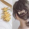 Women Hollow Bowknot Hair Clips Metal Gold Silver Color Tassel Hairpin Hair Accessories Geometric Ir