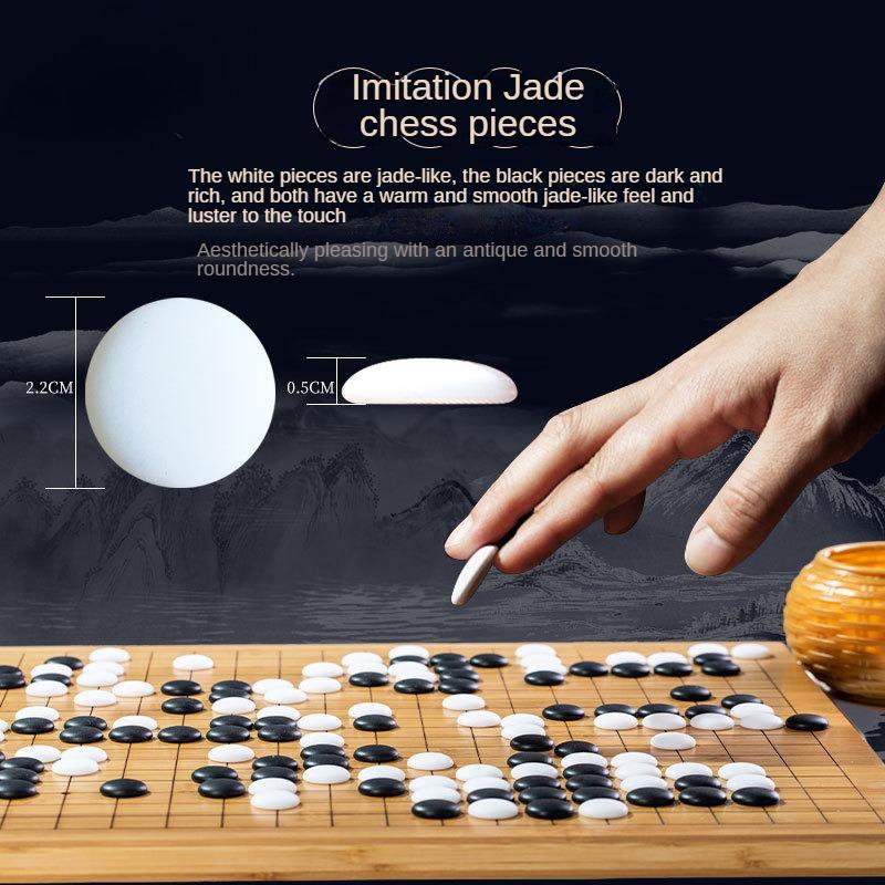 Портативная игра Вэйци Го Складная кожаная шахматная доска Полимерные шахматные фигуры Доска Гомоку Настольная битва Семейные развлекательные игры Игрушки