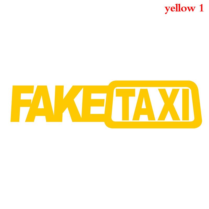 Funny FAKE TAXI Car Auto Sticker FakeTaxi Decal Emblem Self Adhesive Vinyl Universal For BMW Ford Toyota VW Honda Kia Opel Kia