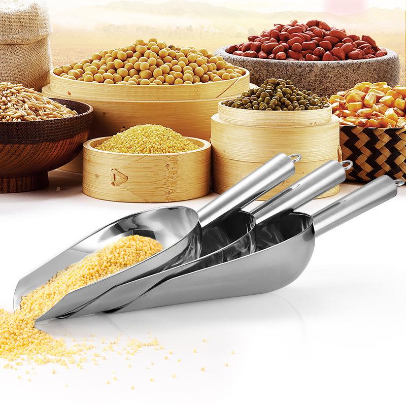 Stainless Steel Multi-functional Ice, Grain, Popcorn, Candy, and Coffee Bean Scoop