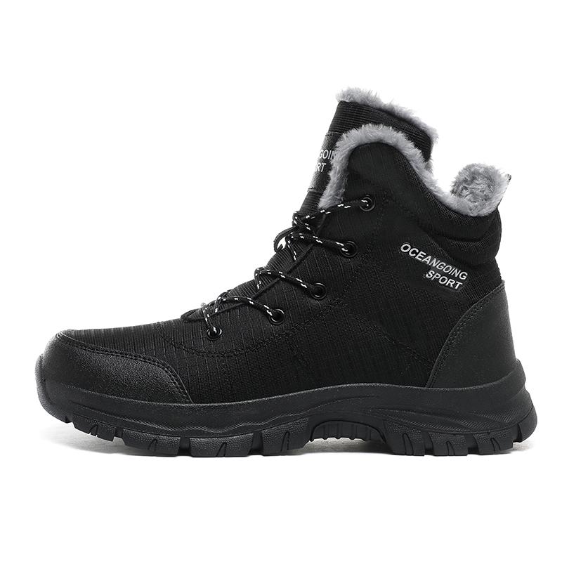 Зимняя обувь Мужская Плюшевая Теплая Зимние ботинки Треккинговые ботинки Мужские Снегоступы Мужская Повседневная обувь Мужские Кроссовки Горные ботинки