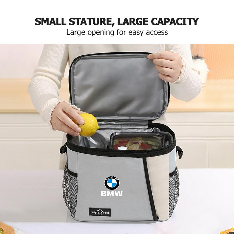 Leakproof Lunch Bag Large Capacity Crossbody Bento Insulation Box For BMW E90 E60 E46 E39 F30 F10 E87 X3 X4 X5 X1 G30 G20