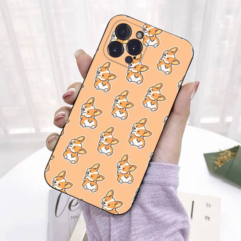 Милый чехол для телефона Corgi для iPhone 8, 7, 6, 6S Plus X SE 2020, XR, XS, 14, 11, 12, 13, Mini Pro Max, чехол для мобильного телефона