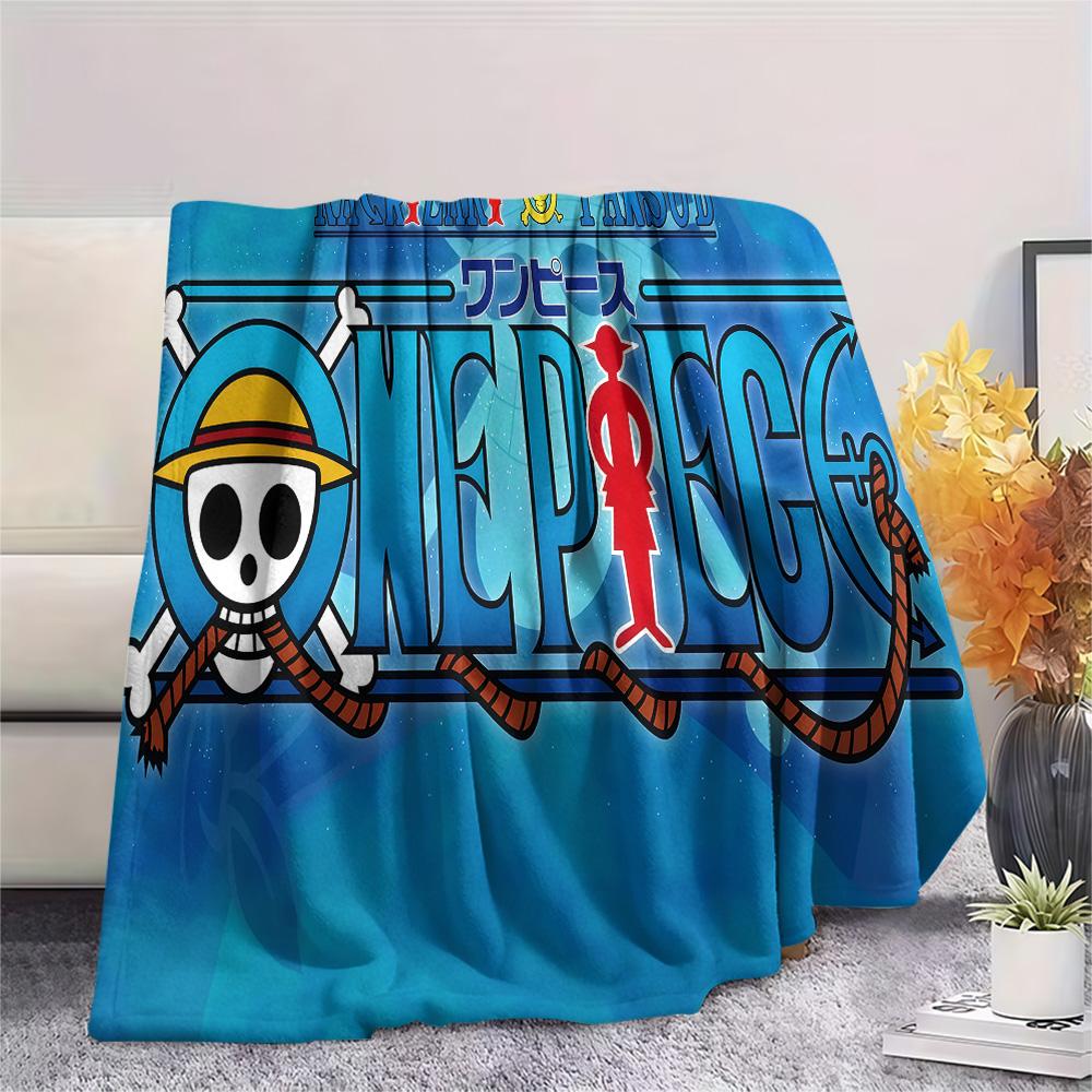 1PC Anime One Piece Patterned Flannel Blanket Suitable For All Seasons For Home Decor Warmth And Comfort Gifts Holiday Present