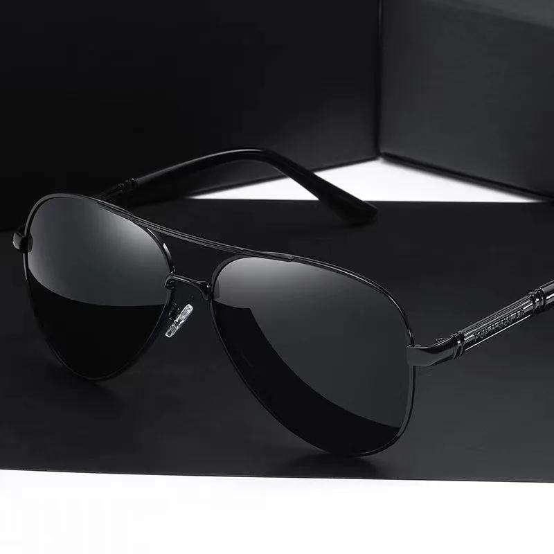 Солнцезащитные очки класса люкс для мужчин, поляризованные солнцезащитные очки, дорожные очки, классические очки-авиаторы, защита UV 400
