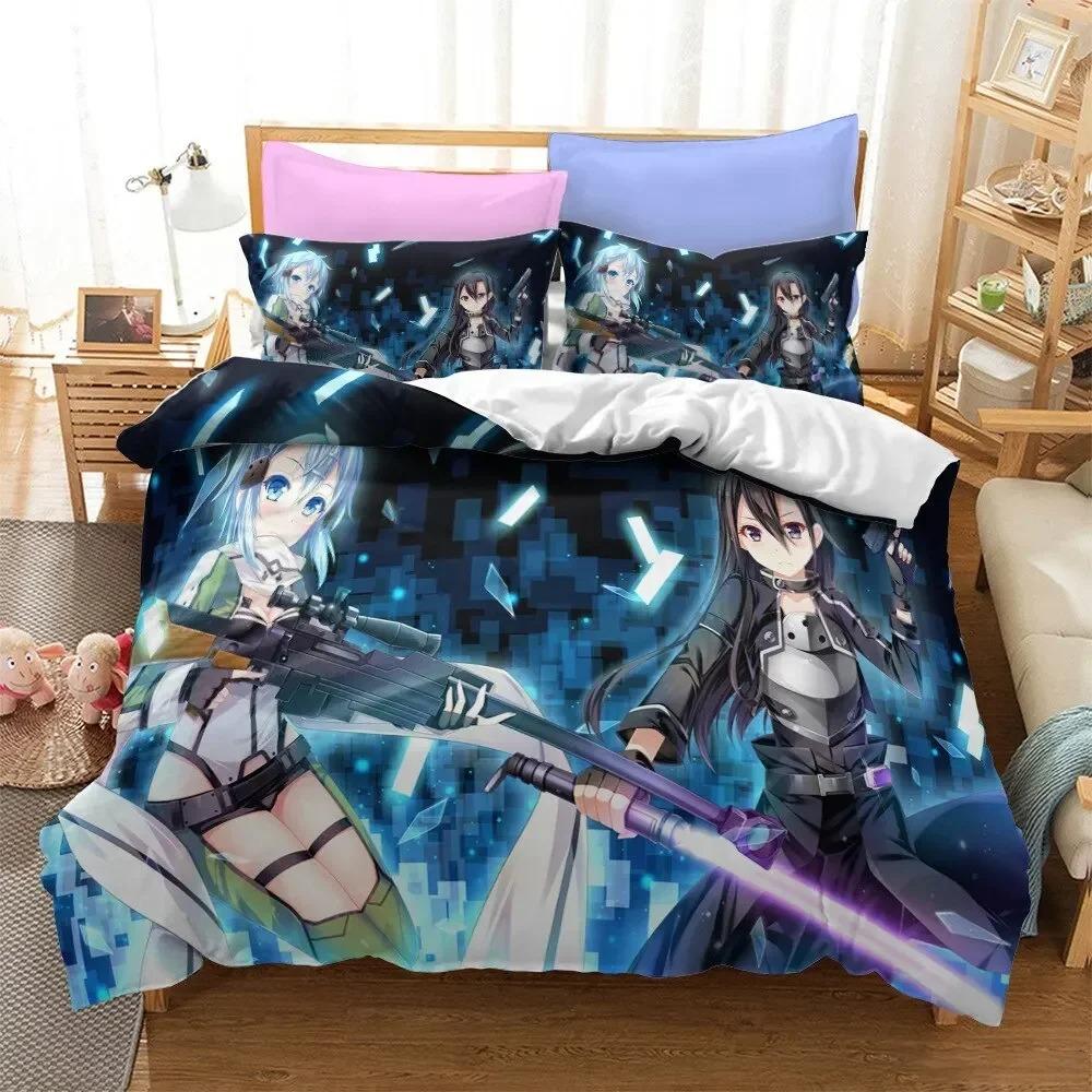 Аниме Sword Art Online Постельное белье Пододеяльник Спальня Одеяло Покрывала Односпальное Твин King Size Покрывало Домашний Текстиль