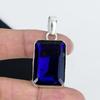 Blue Sapphire Gemstone Pendant 925 Sterling Silver- Handmade Design, Everyday Wear Jewelry, Unique Blue Sapphire Pendant Mother's Day Gifts