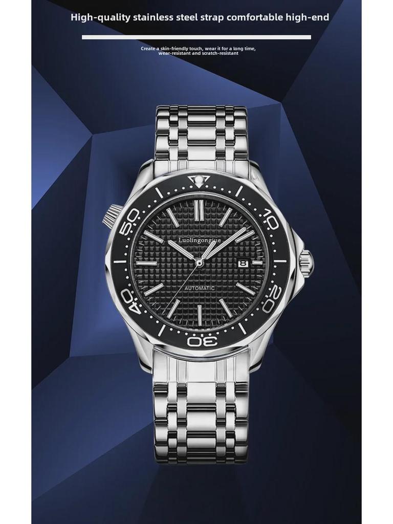 Стильные и атмосферные мужские автоматические механические часы Haima с полым сетчатым дизайном