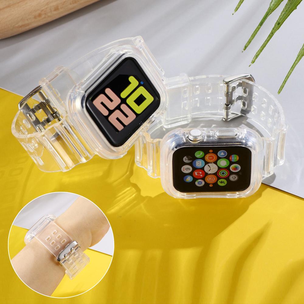 Чехол Нескользящий Смарт-браслет Ледниково-прозрачный ремешок Прозрачный браслет Сменный ремешок Ремешок для часов