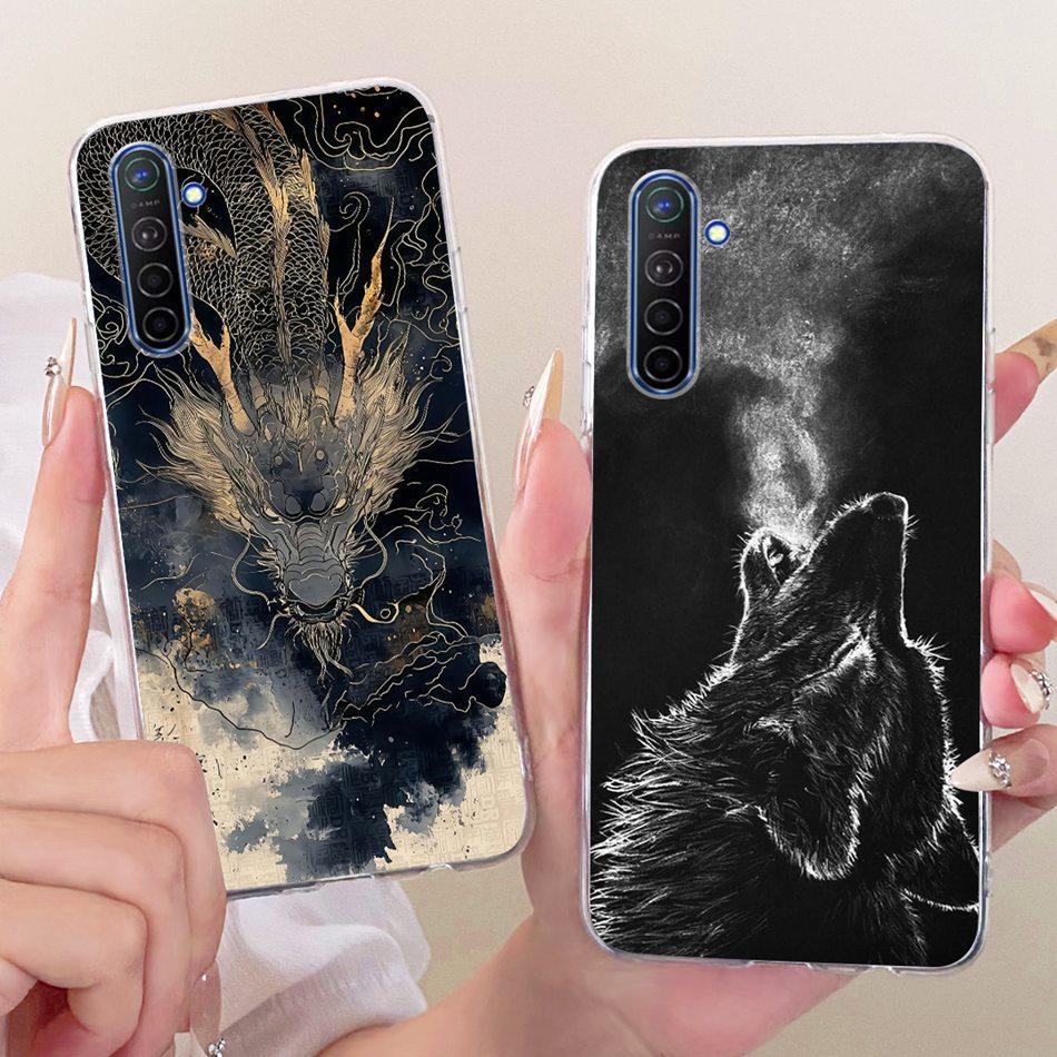 For Realme XT X2 X2Pro Cool Dragon Tiger Pattern Phone Case For RealmeX2 Pro X 2 XT Soft Silicone TPU Cases
