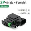 10 Sets Delphi GM Automobile Connector 1/2/3/4/6P 2.5 Series Electric Waterproof Harness Plug Terminal 12015792 12015793