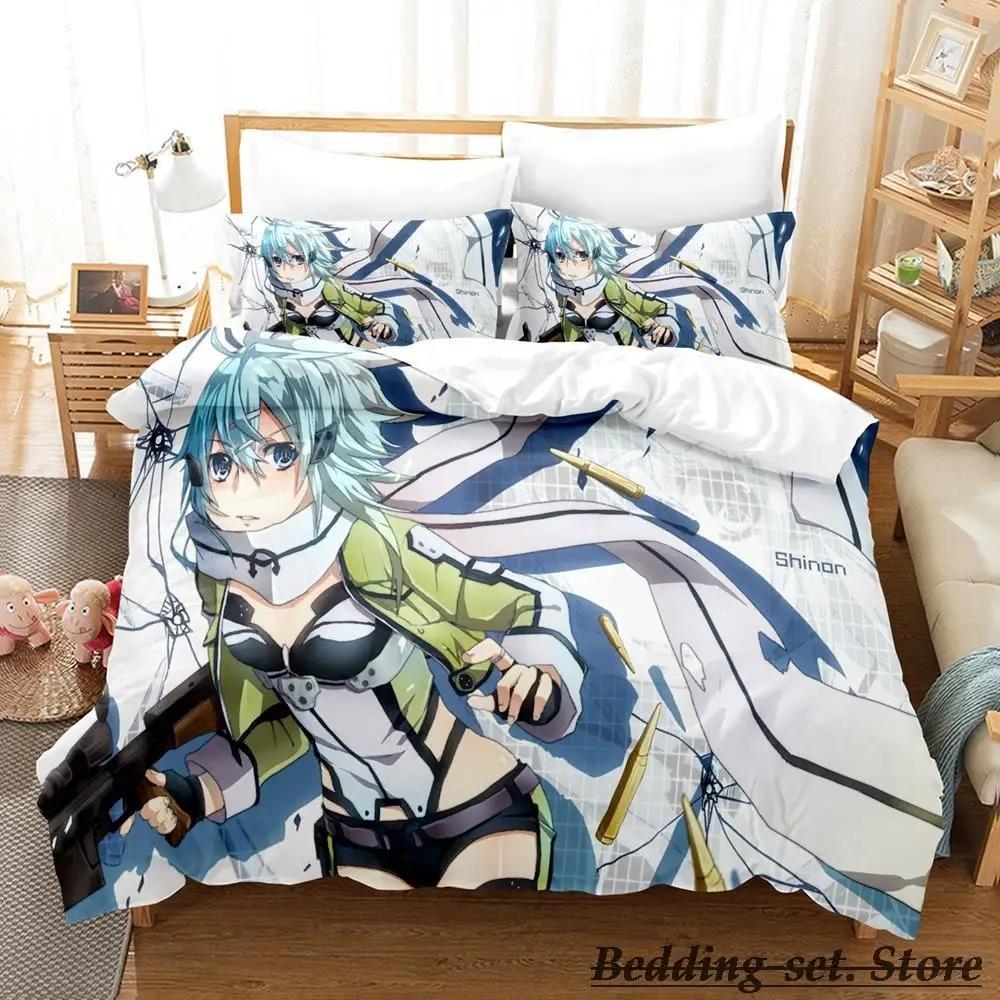 Sword Art Online II Постельное белье Single Twin Full Queen King Size Bed Set Adult Kid Bedroom Duvetcover Sets Anime Bed