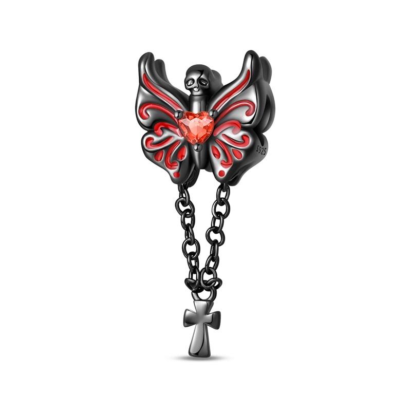 Halloween Series Skullhead Butterfly Bead Component Pendant Bead Component High Quality Fine Jewelry Bead Components Designed For Authentic Original
