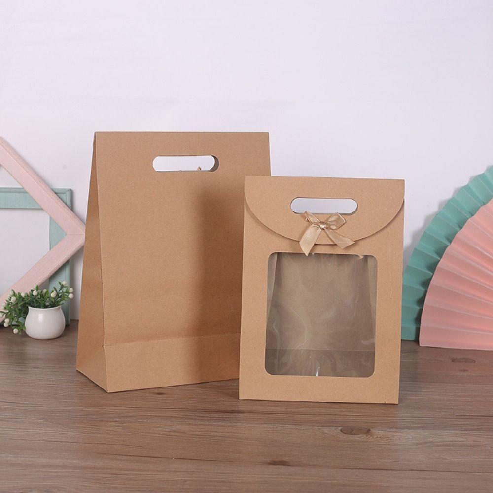 Свадебные Новый год Конфеты Печенье Рождественский подарок Упаковка Мешок Крафт-бумага Подарочный пакет Упаковка Коробки