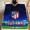1PC Atletico Fan Gear Custom Name Patterned Flannel Blanket Suitable For All Seasons For Home Decor Warmth And Comfort Gifts Holiday Present