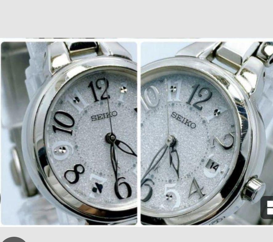 [USED] Seiko Lukia Watch 1B22-0CS0 Round Solar Date