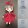 Accessories Printed Dresses Fashion Dolls Tops New Doll Retro Skirt  For 1/11 OB11 Dolls/1/12 BJD