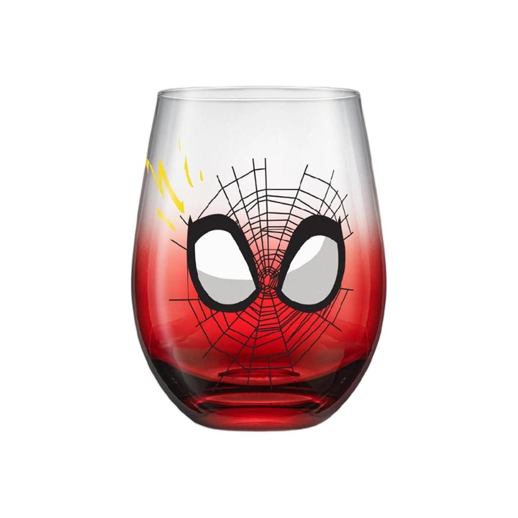 19oz Stemless Glass Tumbler Featuring Web Pattern and Eye Design Suitable for Everyday Use and Various Beverages Durable and Stylish Drinkware