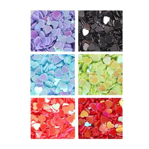 Блестки для ногтей May Brown Fall In Love Heart, 12 шт., разные цвета, 1 набор