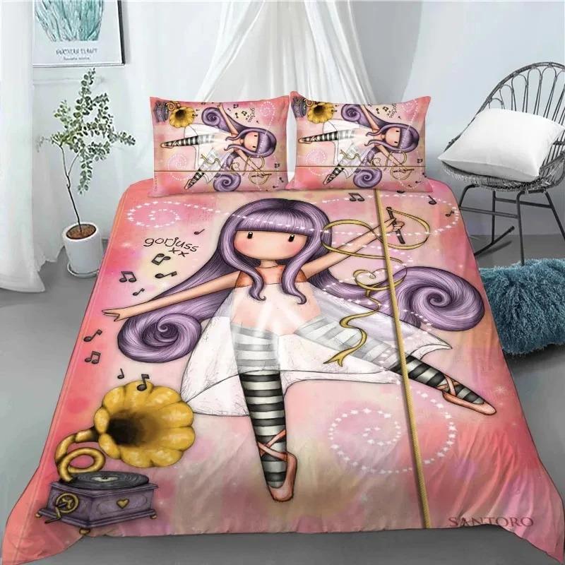 Santoro Gorjuss Комплект пододеяльника Full Queen King Size 3D-печать Аниме-девочка Постельное белье Красивый дизайн