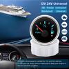 2"52mm Fuel Level Gauge 240-33 ohm Oil Tank Meter with Alarm 7-color backlight for Car Yacht 12V24V Waterproof