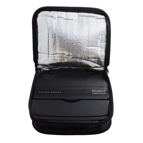 Skater Lunch Box for Men, 870ml, Includes Cooling Bag and Ice Pack, Made In Japan, Modern Plus KCPO5TDX, Black