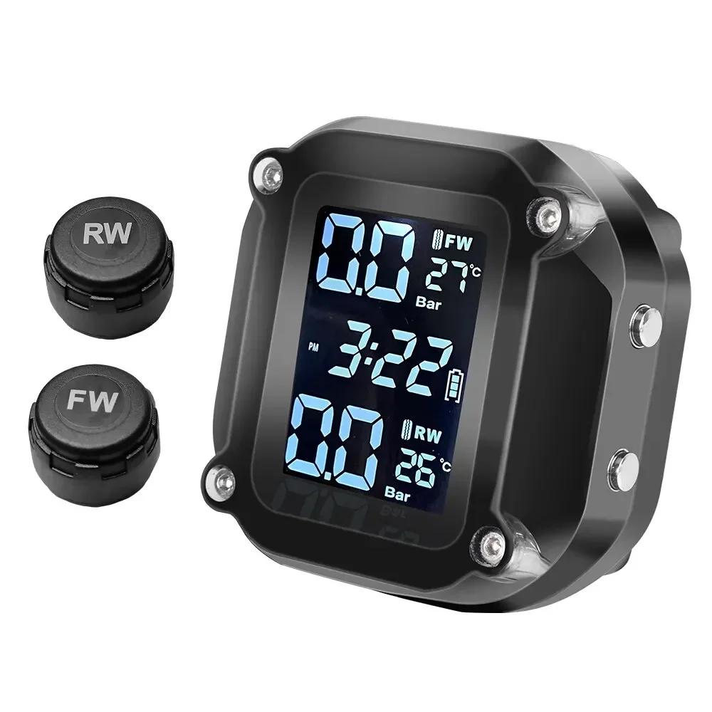 M5 Motorcycle Tire Pressure Monitor – Wireless Digital Display, External Tire Pressure Detector for Motorcycles