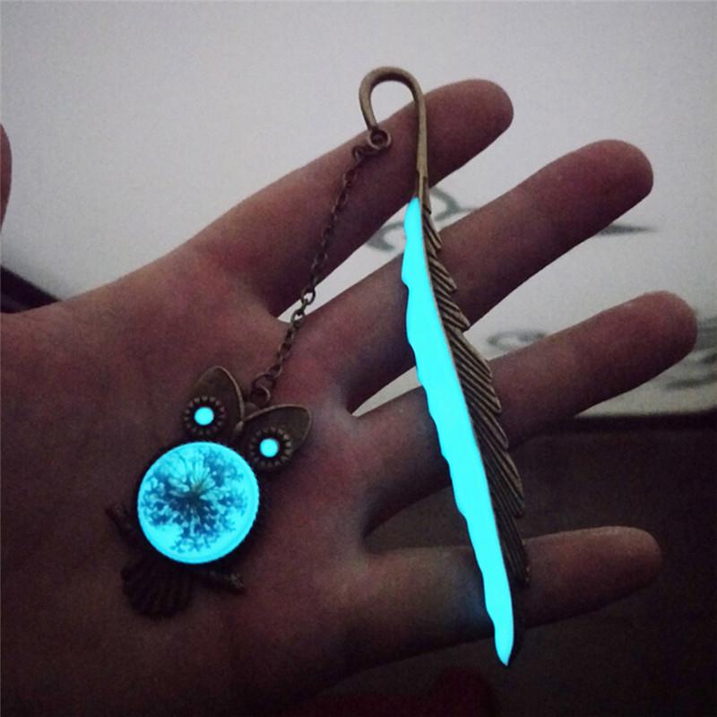 1Xсветящаяся закладка «Сова», этикетка для чтения, перо, книга, канцелярские принадлежности