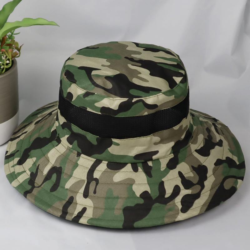 Тактические камуфляжные панамы для мужчин и женщин, летние, солнцезащитные, дышащие, для кемпинга, рыбалки, походов, военных учений, кепка