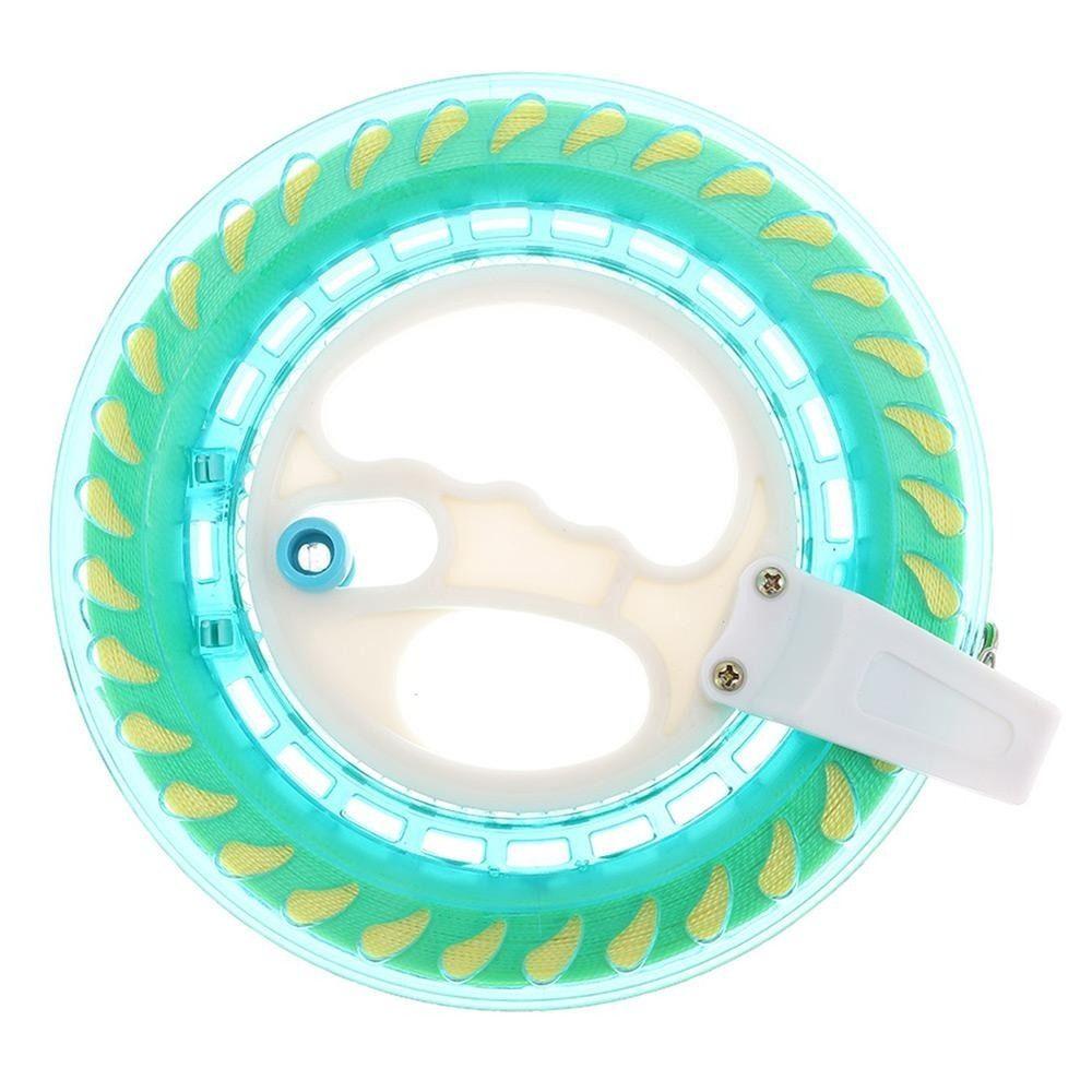 Outdoor Game Fying Kites Round Blue String Flying Winder Fire Wheel Handle Tool Kite Reel