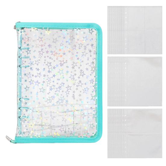 Органайзер для наклеек, папка-регистратор, А5, книжная оболочка с отрывными листами, блестящая обложка, регулируемый дизайн, многоразовая книга-наклейка, держатель для альбома, дисплей для хранения книг