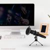 Mini Desktop Microphone Stand + Shock Mount Mic Holder + Pop Filter Kit for Studio Recording Online Broadcasting