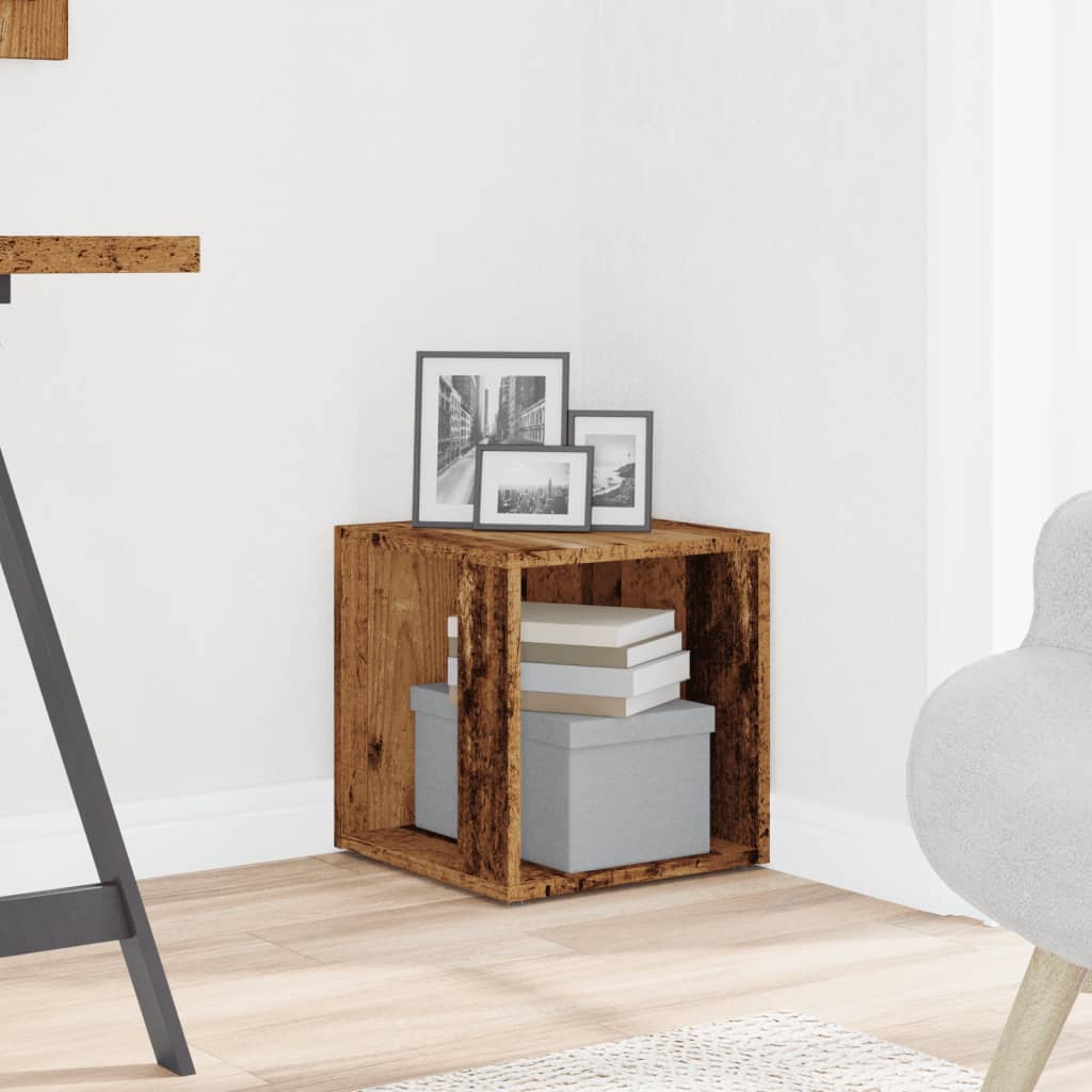 Side Table with Rustic Wood Look 33 x 33 x 34 cm Engineered Wood