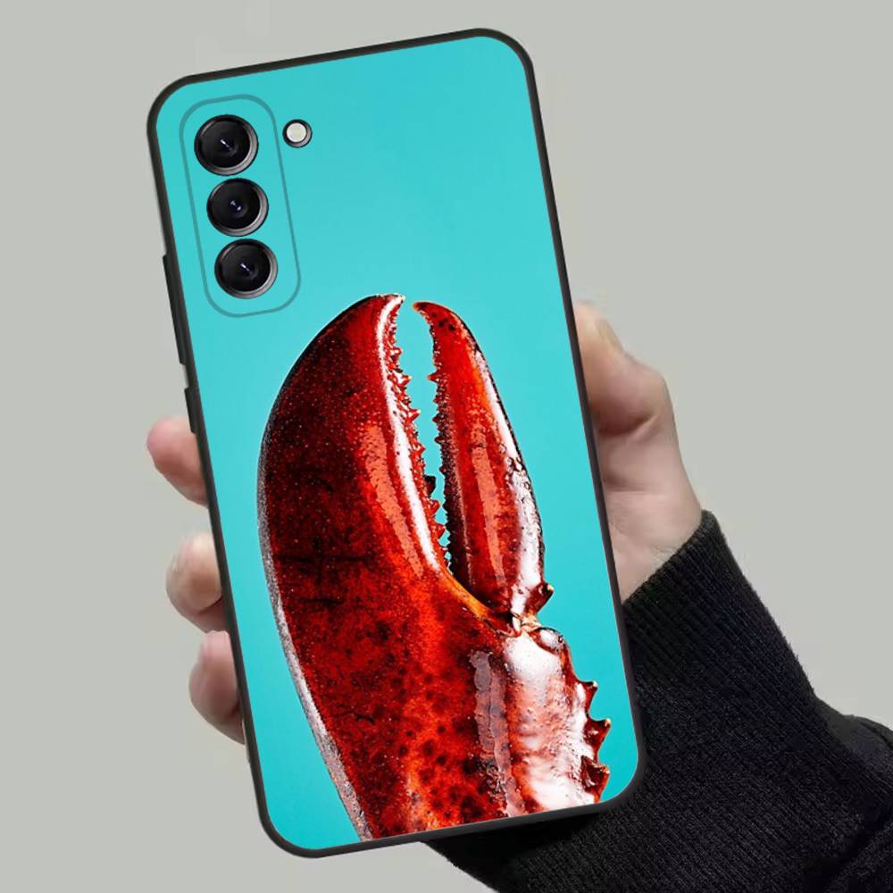 Чехол для телефона с рисунком животного Лобстера для Samsung Galaxy A13, A21s, A22, A31, A32, A52, A53, A71, A80, Мягкий черный корпус