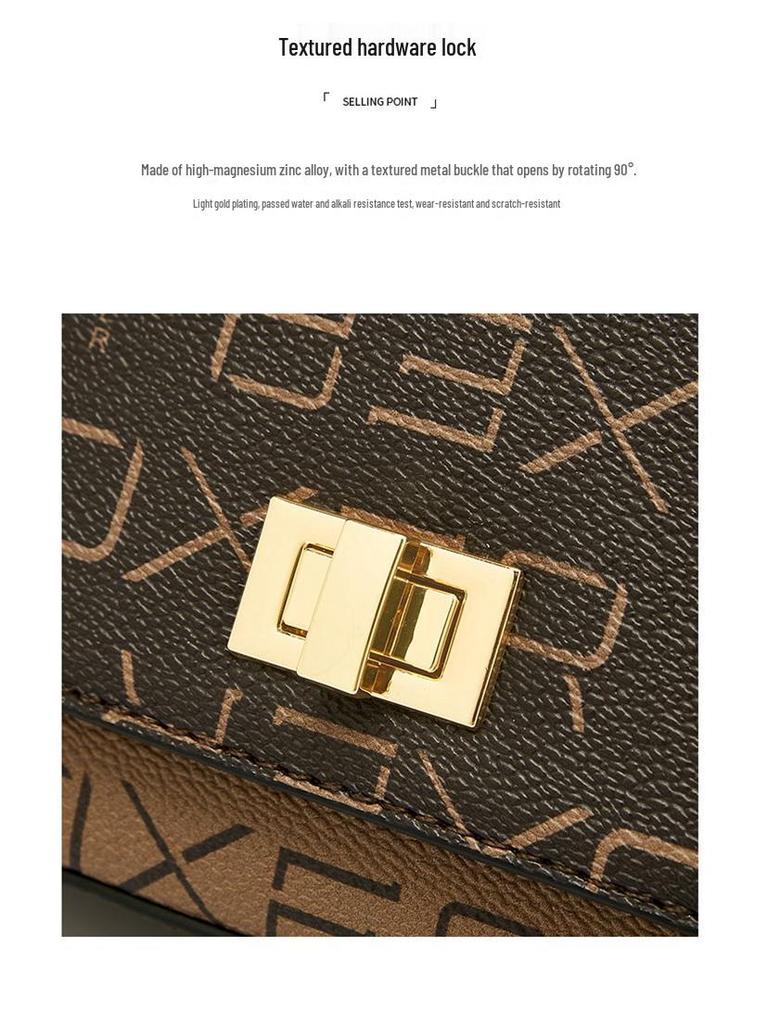 Женская сумка-кроссбоди для телефона FOXER Golden Fox с принтом и цепочкой