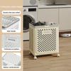 Foldable Laundry Basket with Wheels Large Capacity Hollow Breathable Rolling Laundry Basket Dirty