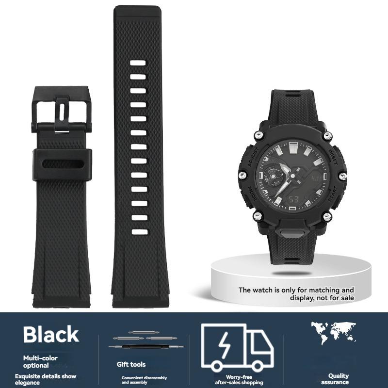 Для часов CASIO Серии GA-2000 GA2000 GA-2200 PRG-600 prg-650 PRW-6600 Браслет Мягкий Силиконовый Резиновый Оранжевый 24 мм