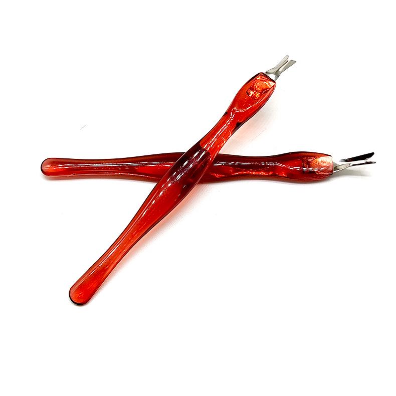 Red Sharp Вилка для удаления омертвевшей кожи для маникюрных инструментов