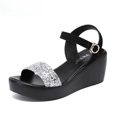 Водонепроницаемая женская обувь на танкетке с платформой. Повседневные сандалии для женщин. Лучшее высокое качество 2024 года, роскошный шик и элегантность.