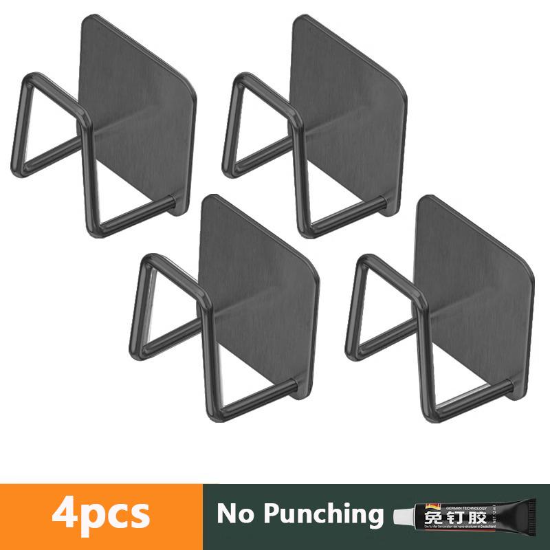 4PCS Kitchen Organizer Shelf Punch-Free Wall-Mounted Pot Cover Rack Under Cabinet Chopping Board Rack Cutting Board Storage Rack