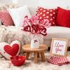 Valentines Day Decorations Red Heart Berries Picks Artificial Valentines Day Floral Cuttings for Home Office Wedding Anniversary Party Decor Gift