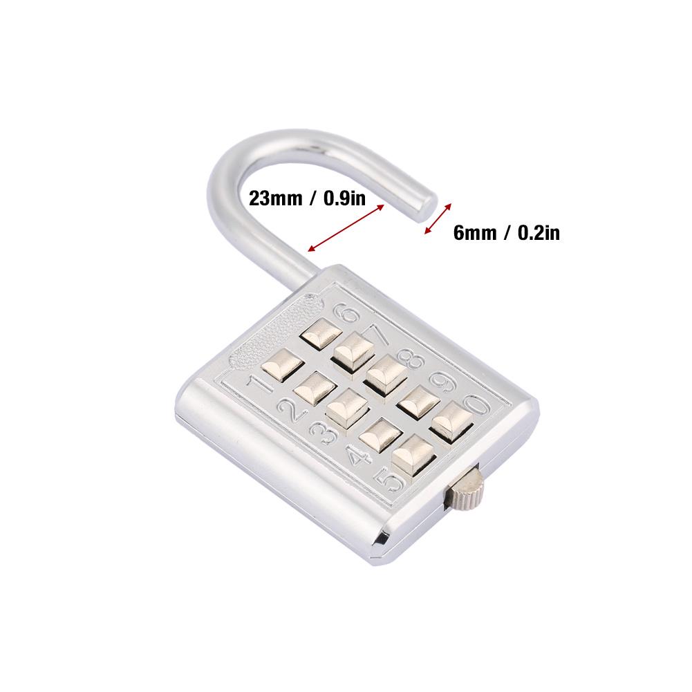 5-значный кодовый замок из цинкового сплава с паролем для двери, школы, спортзала, забора, шкафа, серебристый