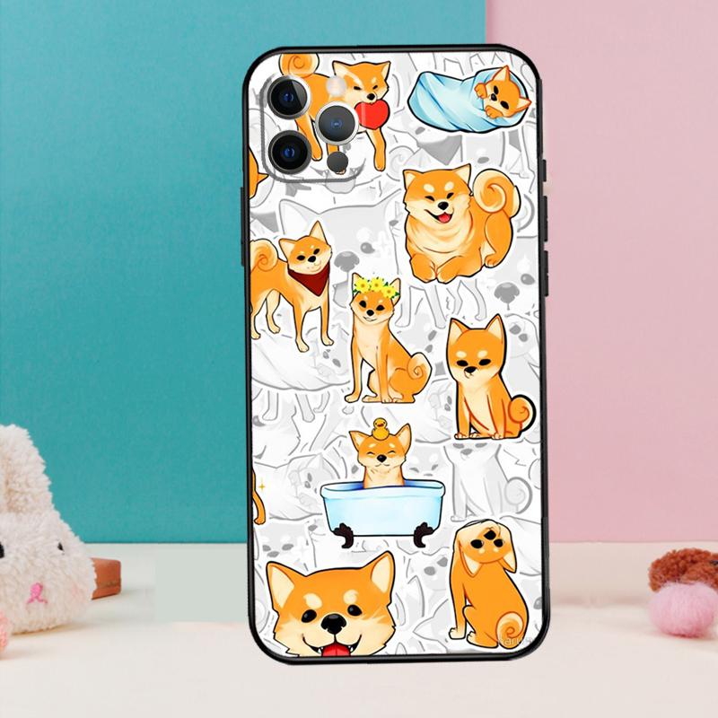 DOGE MEME Shiba Inu Dog Phone Case For iPhone 16 14 13 12 11 15 Pro Max 12 13 mini XR 15 16 Plus 16e Cover Coque