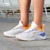 Li Ning Element Comfortable Fabric TPU Shock Absorption Wear Resistant Rebound Low Top Running Shoes Men Sneaker White Yellow Purple ARHT047-1
