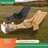 Раскладное уличное кресло-шезлонг с хлопковым наполнителем и регулируемой подставкой для ног - Портативное, Утолщенное для сна и сидения.