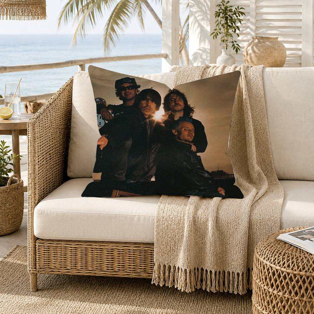 Red Hot CChili Peppers Band Pillow Case for Sofa Living Room Home office Decor Protective Cover