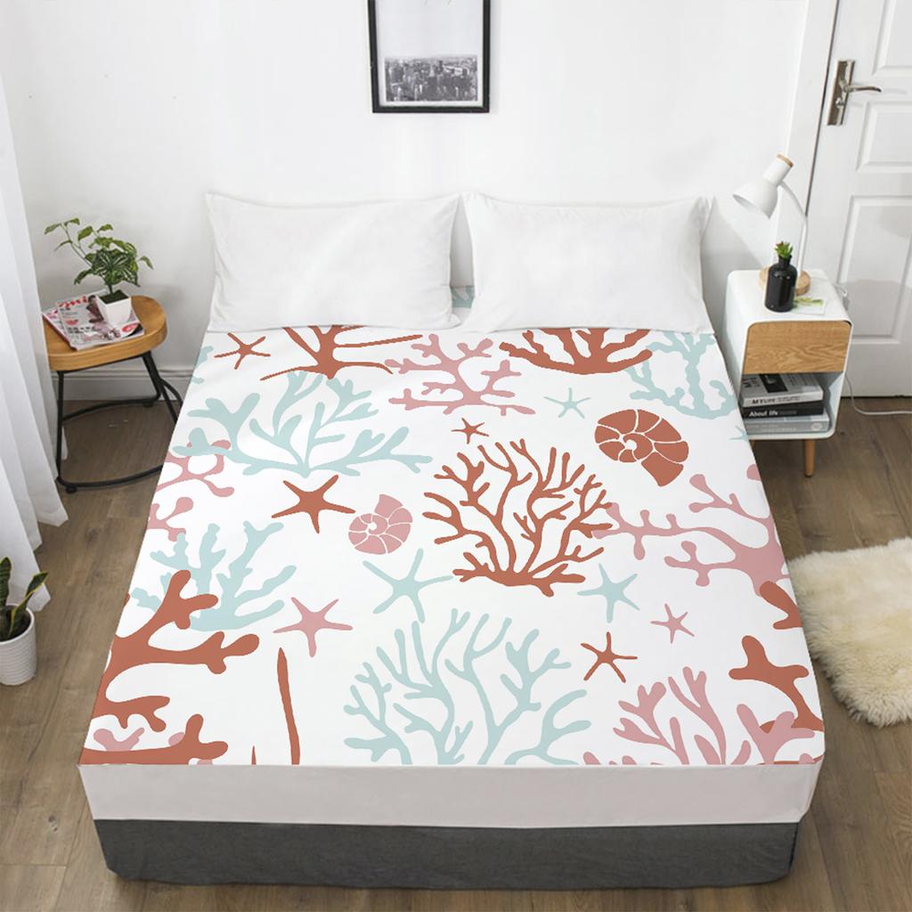 Постельное белье 3D-печатный узор простыня чехол для матраса эластичная простыня на резинке комплект из 3 предметов домашний текстиль