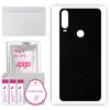 apgo Protective Skin Sticker for the Back Compatible with Alcatel 3L (2020), Wrap Film, Foil, Vinyl - Pattern Matte Black
