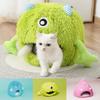 New Pet Bed Winter Warm Cat Nest Plush Monster Pet Villa Detachable Washable Semi Enclosed Cats Den Cartoon House Pet Products